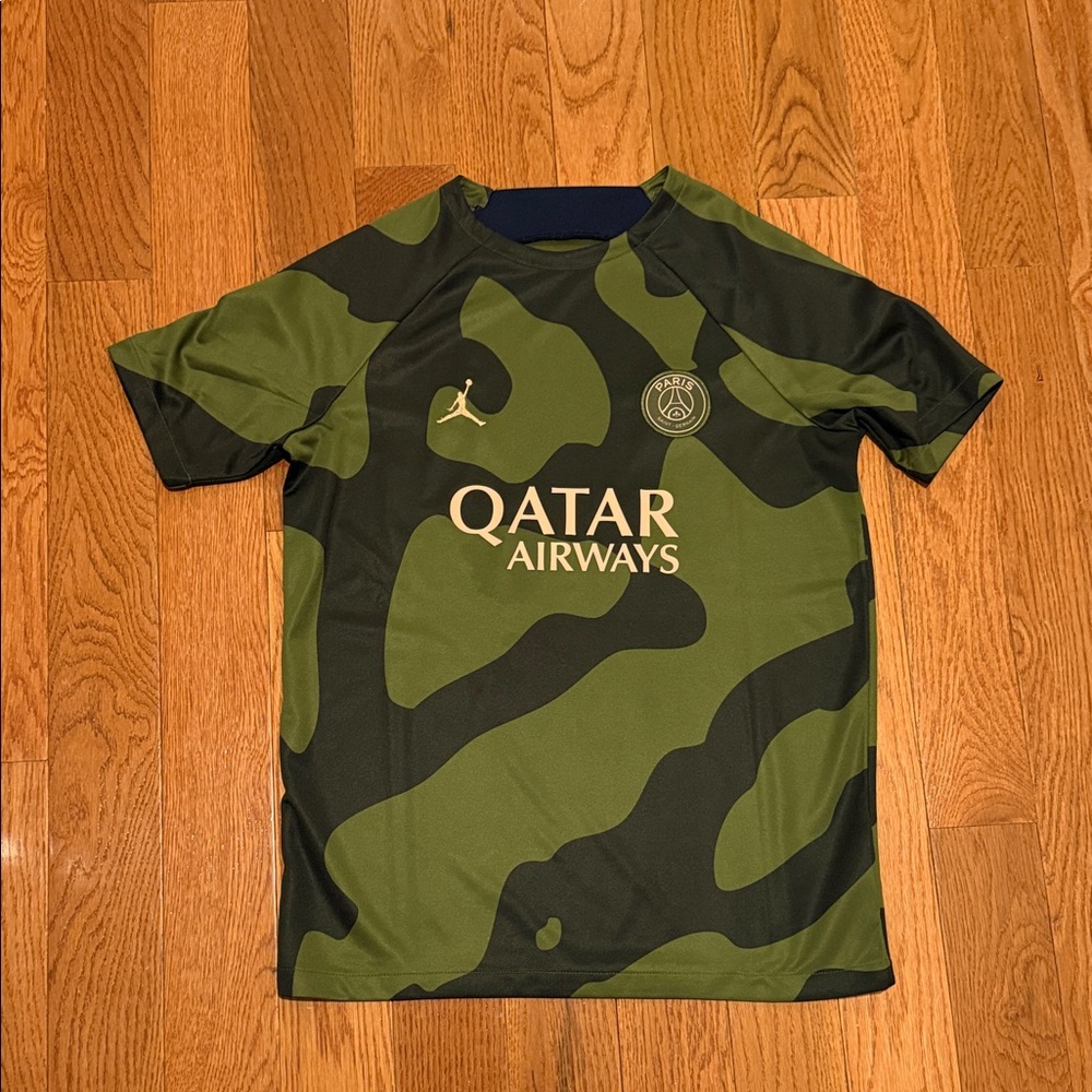 Kids Green Camouflage Paris Saint Germain Jersey